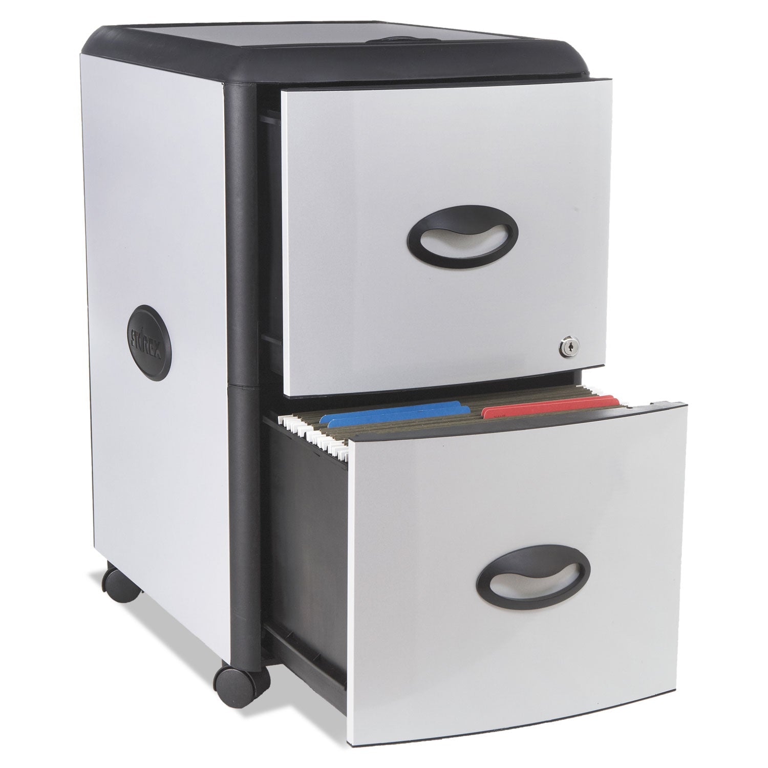 Mobile Filing Cabinet | Storex | 2 Letter-Drawer
