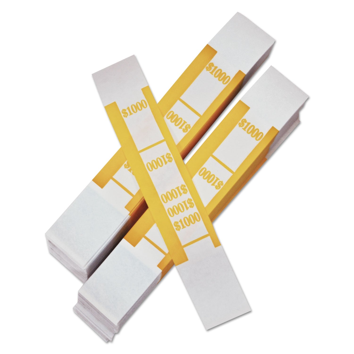 Iconex™ Color-Coded Kraft Currency Straps, $10 Bill, $1000, Self-Adhesive, 1000/pack