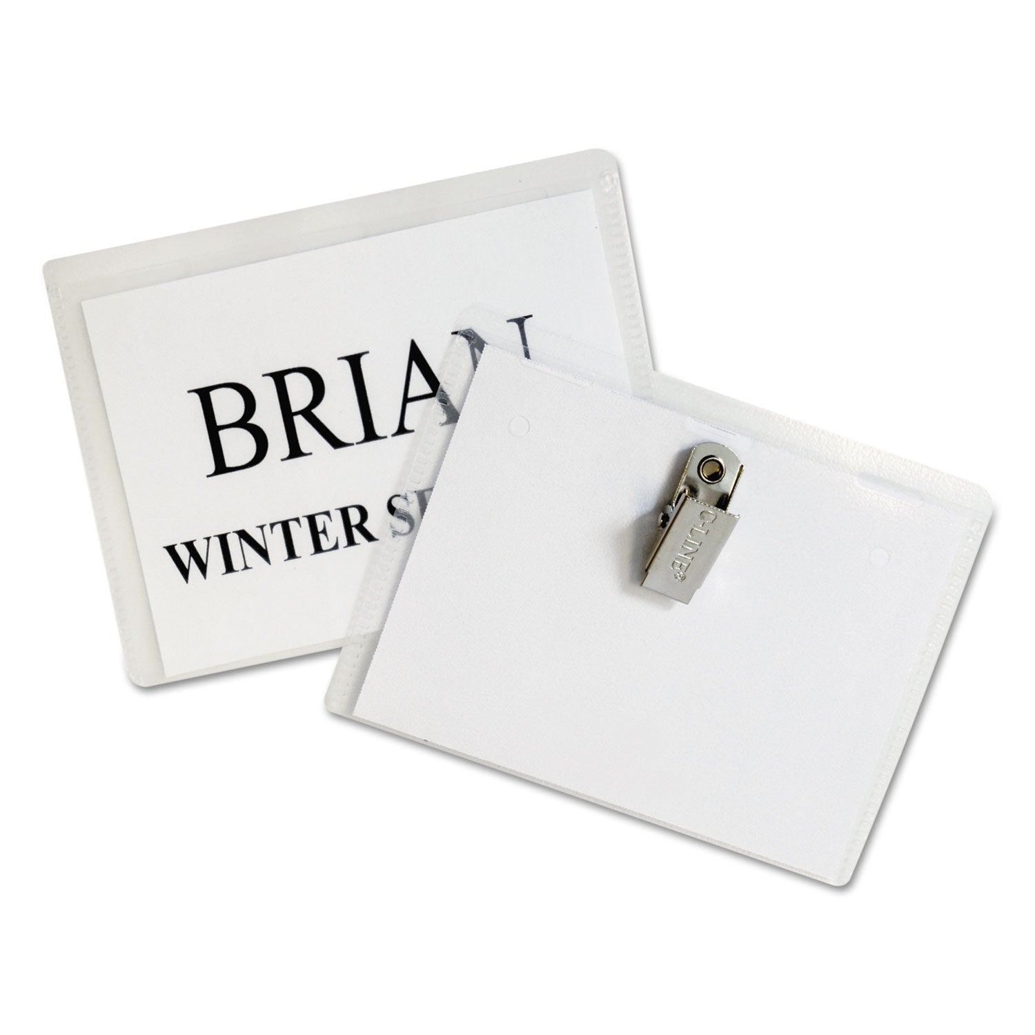 Name Badge Kits | Top Load, 4x3, Clear, 50/Box
