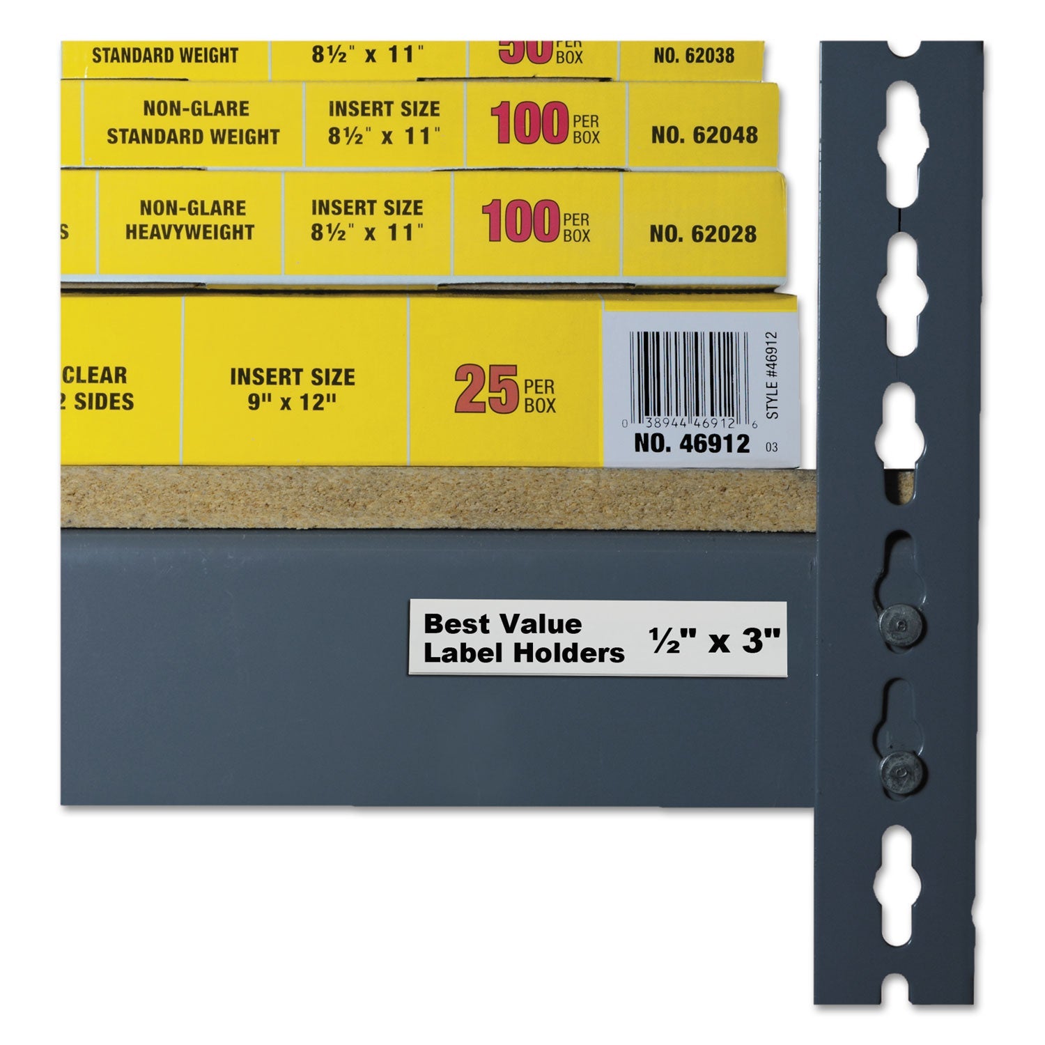 C-Line® Self-Adhesive Label Holders, Top Load, 0.5 x 3, Clear, 50/Pack
