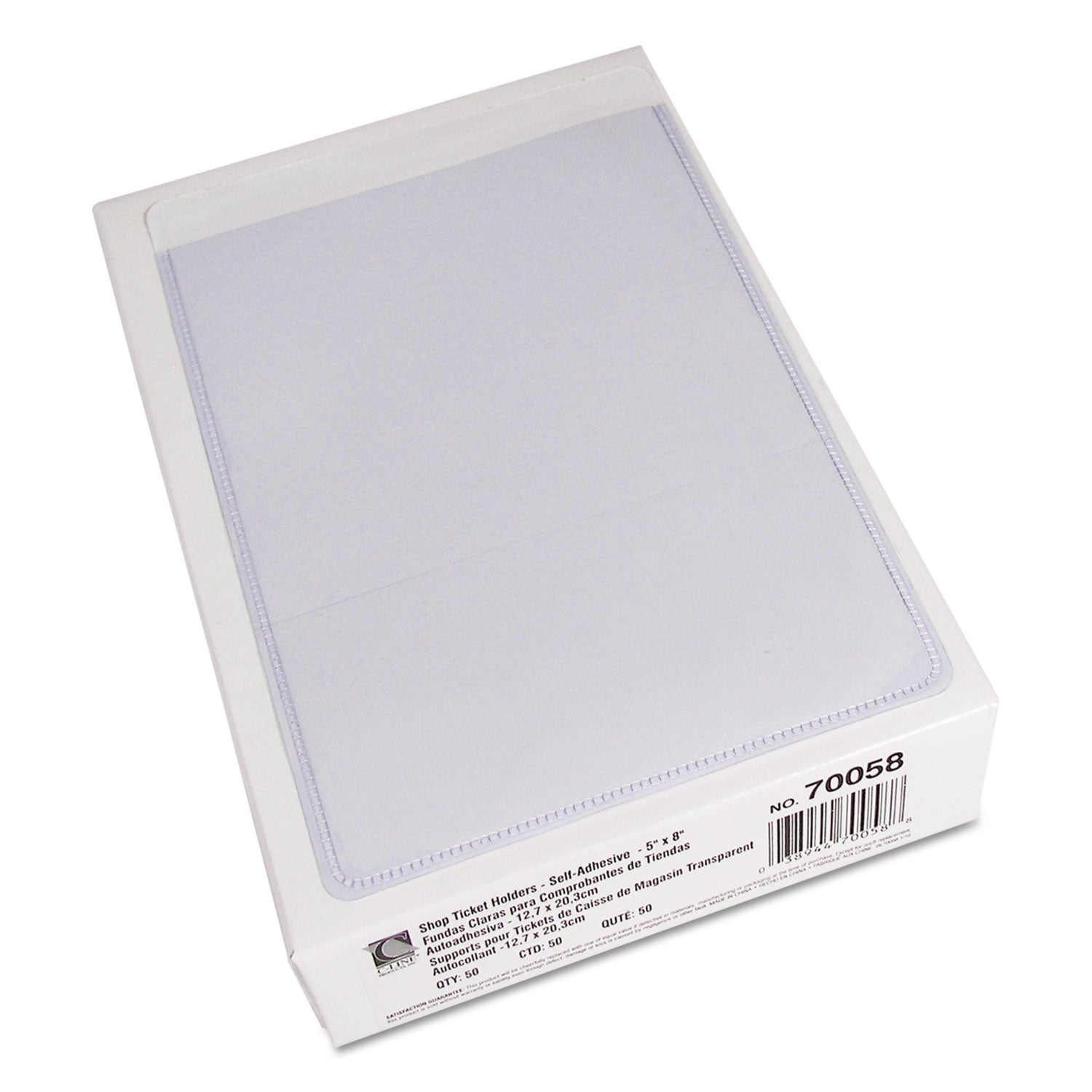 C-Line® Self-Adhesive Shop Ticket Holders, Super Heavy, 25 Sheets, 5 X 8, 50/box