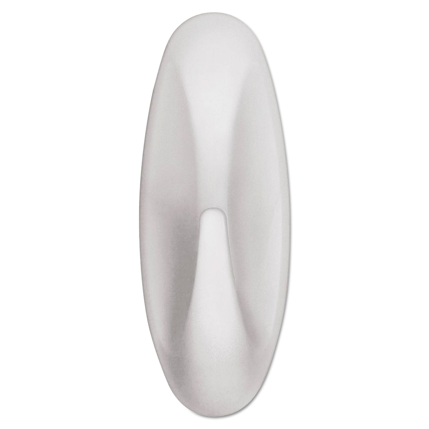 Command™ General Purpose Designer Hooks, Medium, Plastic, White, 3 lb Capacity, 2 Hooks and 4 Strips/Pack