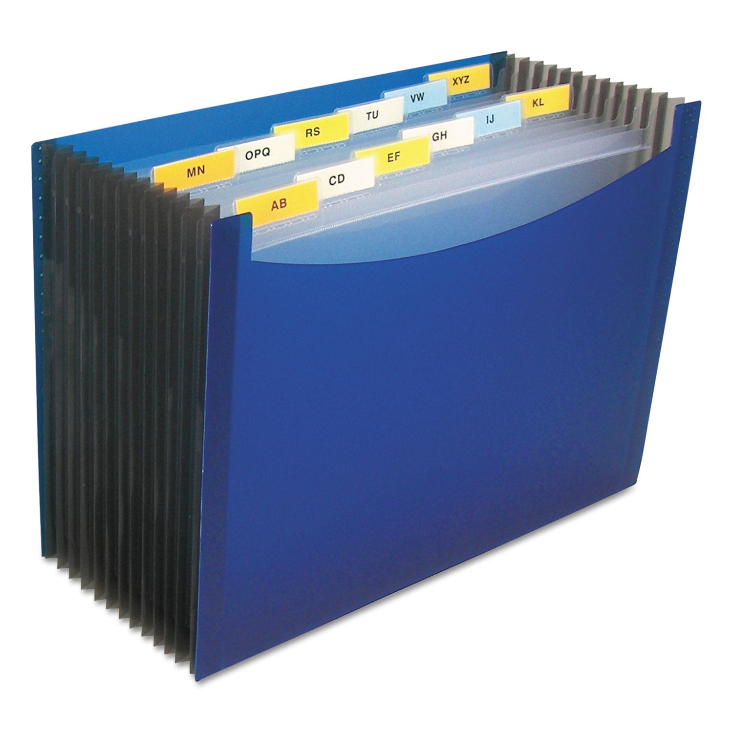 C-Line® 13-Pocket Expanding File, 9.25" Expansion, 13 Sections, 1/6-Cut Tabs, Letter Size, Blue