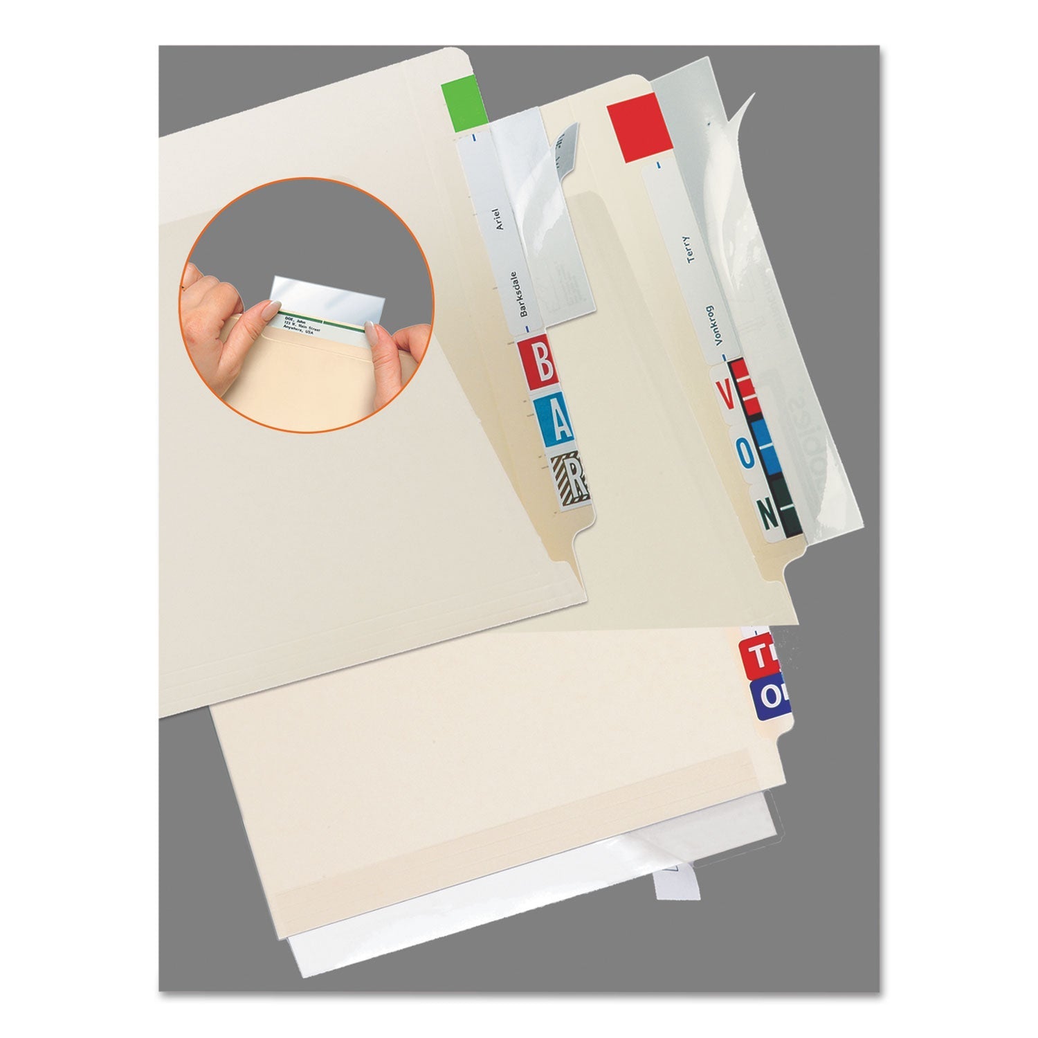 Tabbies Self-Adhesive Label/File Folder Protector