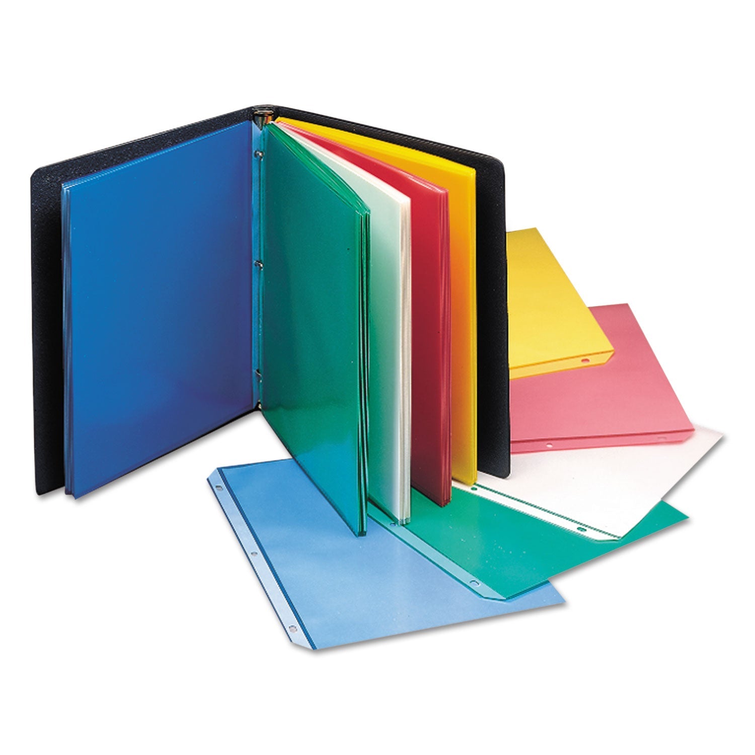 C-Line® Colored Polypropylene Sheet Protectors, Assorted Colors, 2", 11 x 8.5, 50/Box