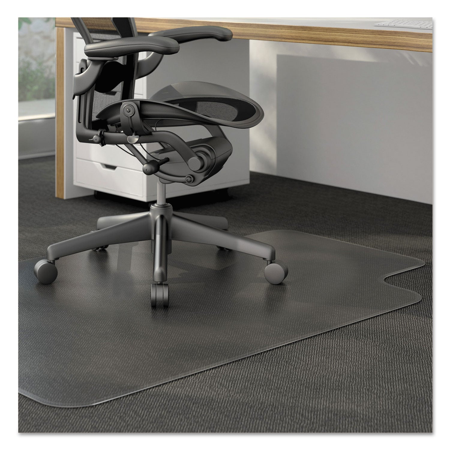 Moderate Use Studded Chair Mat for Low Pile Carpet