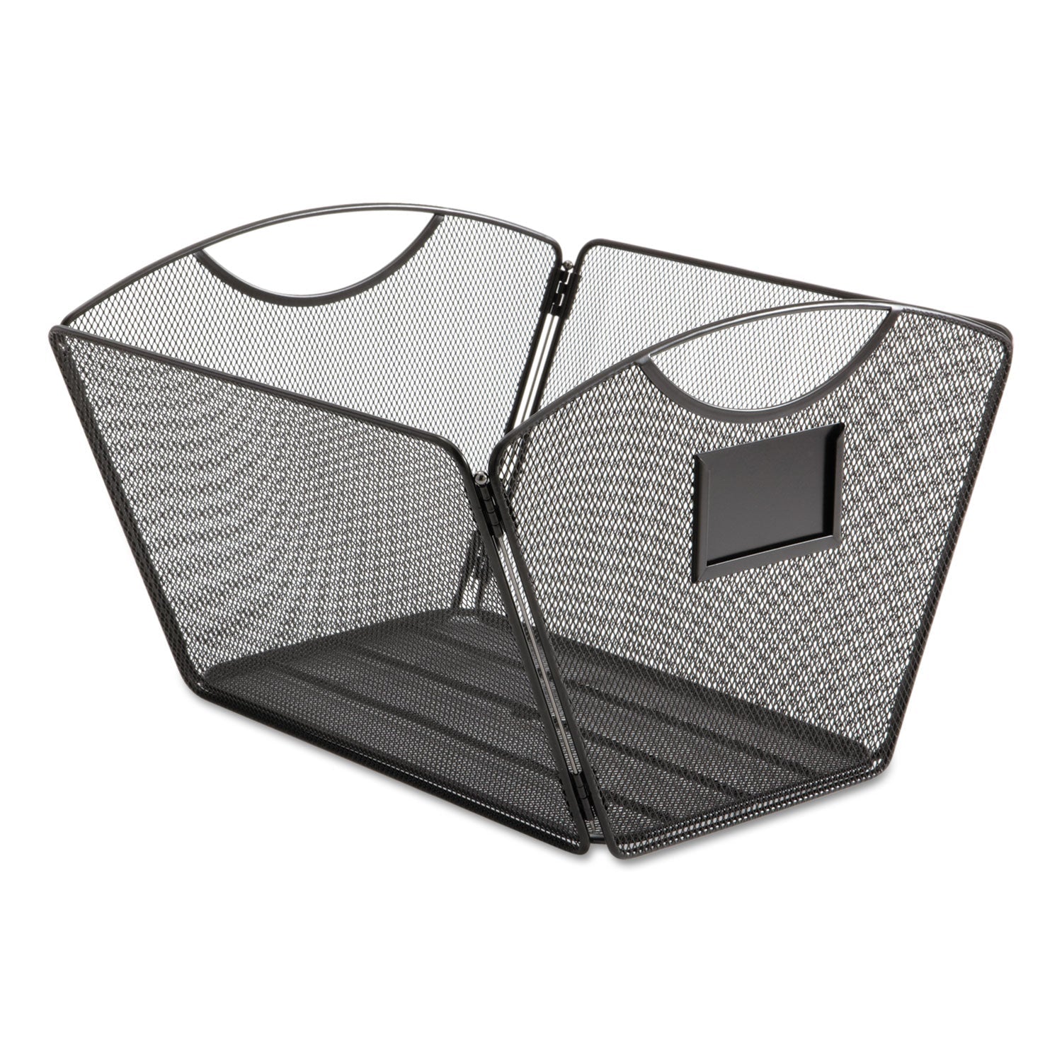 Safco® Onyx Mesh Desktop Tub File, Letter Files, 12.5" X 13.75" X 9.5", Black