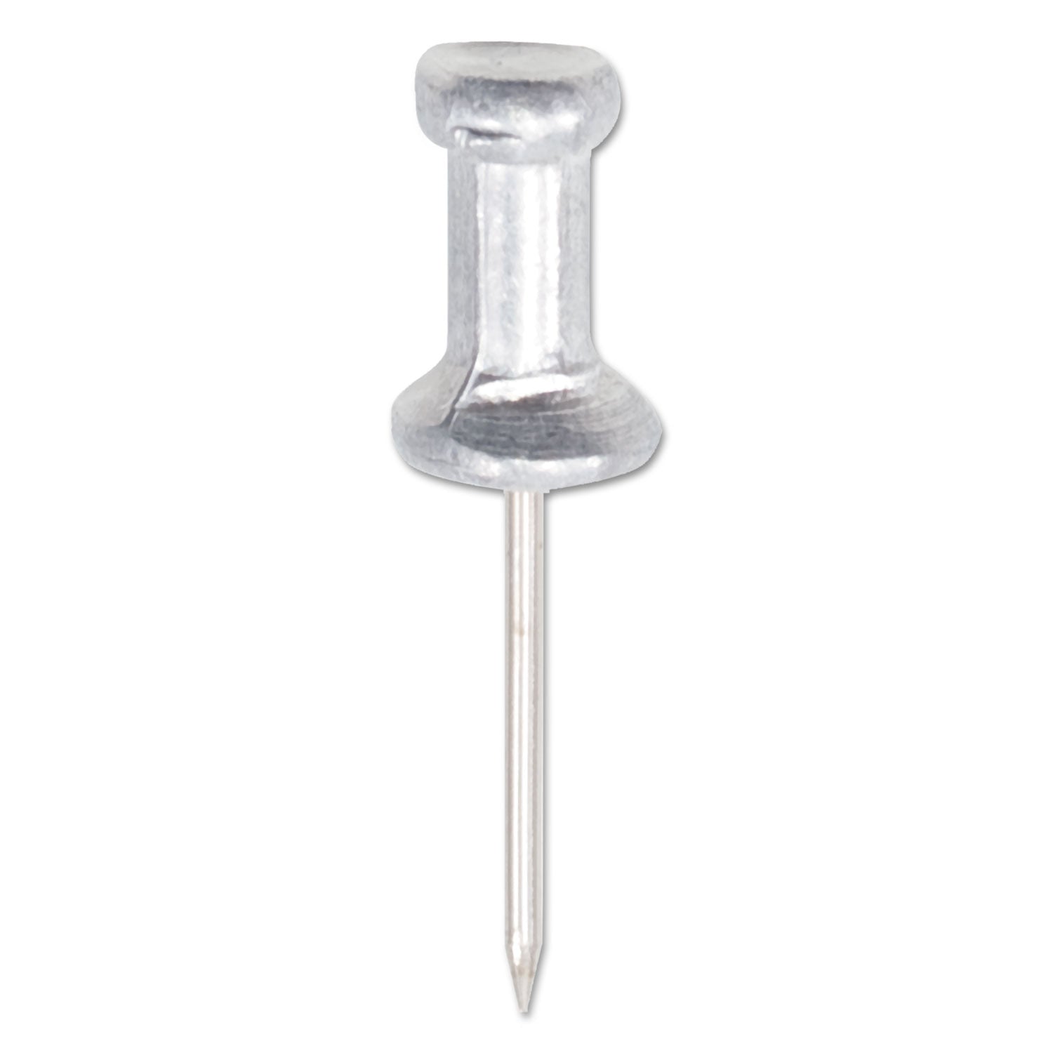 GEM® Aluminum Head Push Pins, Aluminum, Silver, 0.63", 100/Box