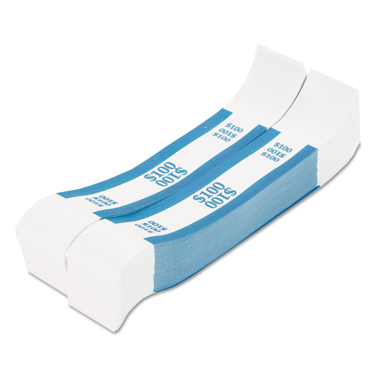 Pap-R Products Currency Straps, Blue, $100 In Dollar Bills, 1000 Bands/pack