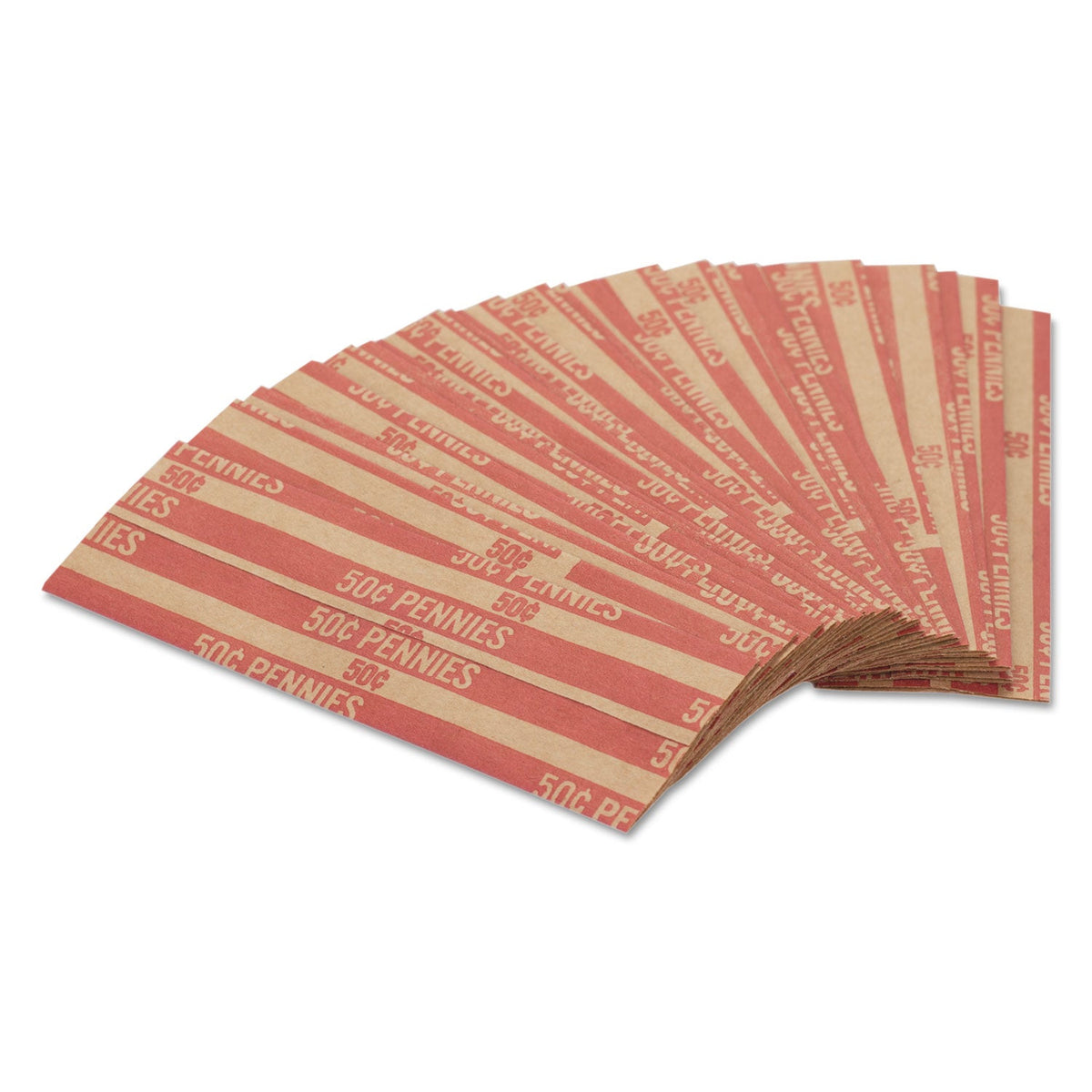 Pap-R Products Flat Coin Wrappers, Pennies, $.50, 1000 Wrappers/box