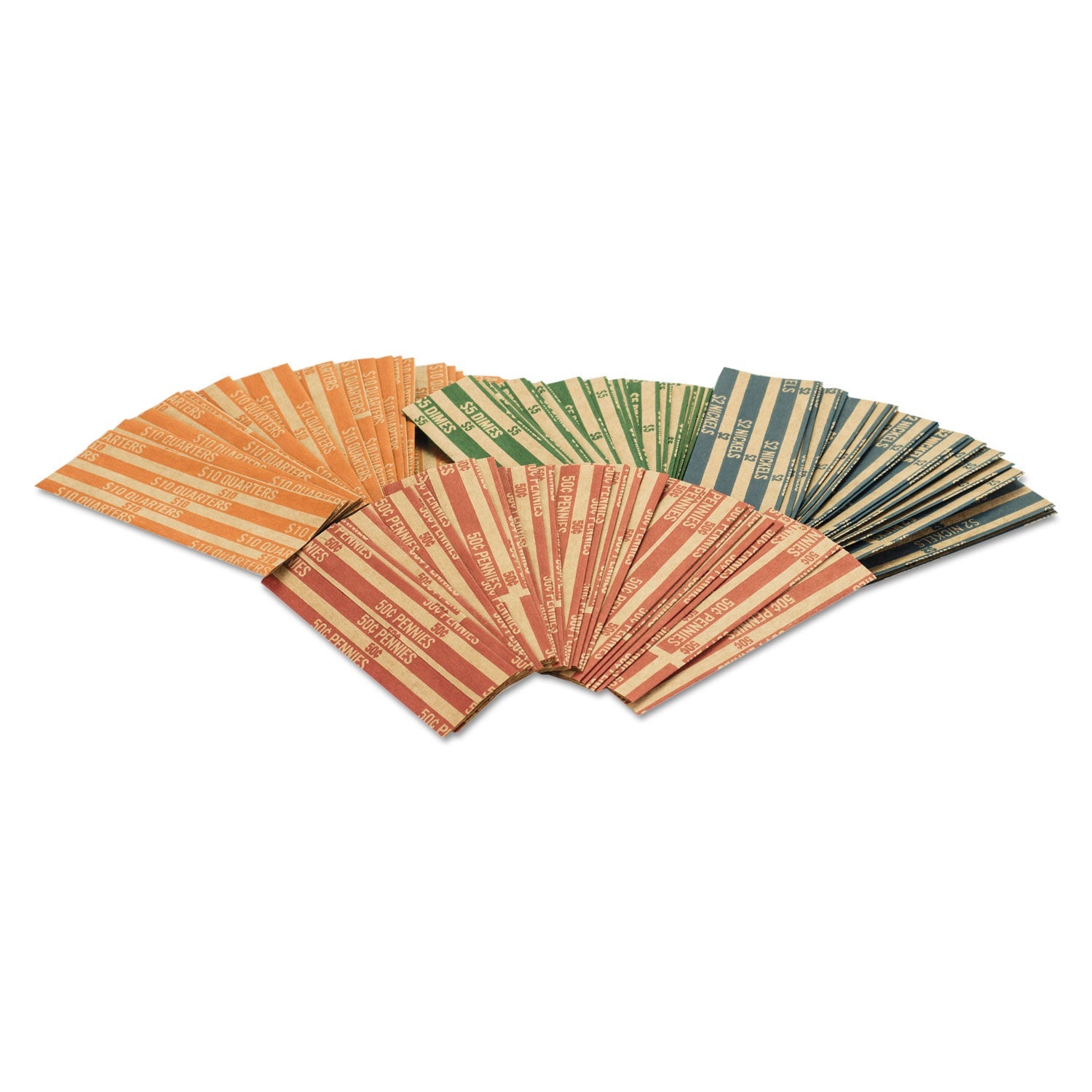 Pap-R Products Flat Coin Wrappers, Dimes, $5, 1000 Wrappers/box