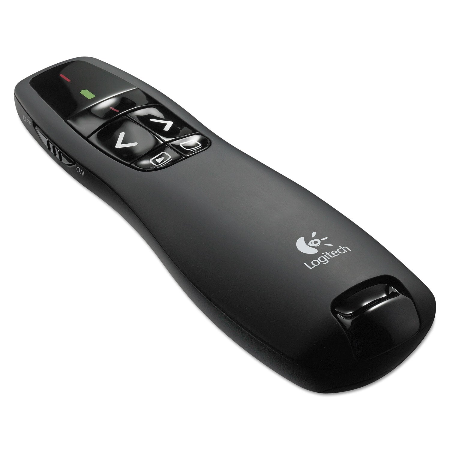 Logitech® R400 Wireless Presentation Remote With Laser Pointer, Class 2, 50 Ft Range, Matte Black