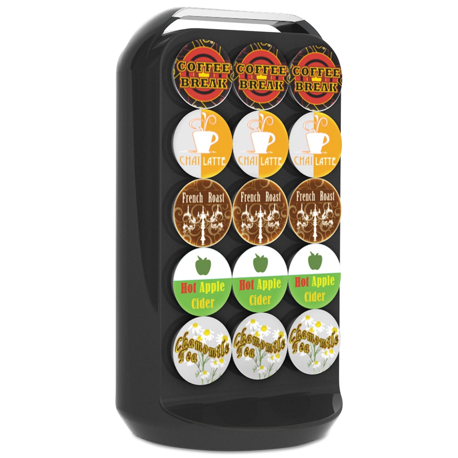 Mind Reader Coffee Pod Carousel, Fits 30 Pods, 6.8 x 6.8 x 12.63, Black