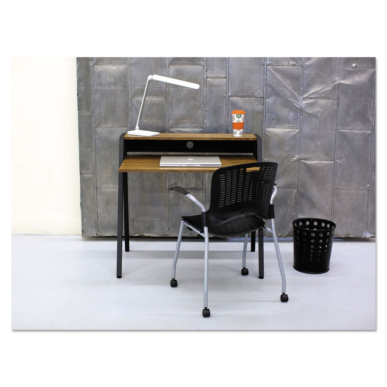 Safco® Bubble Wastebaskets, 6 gal, Steel, Black