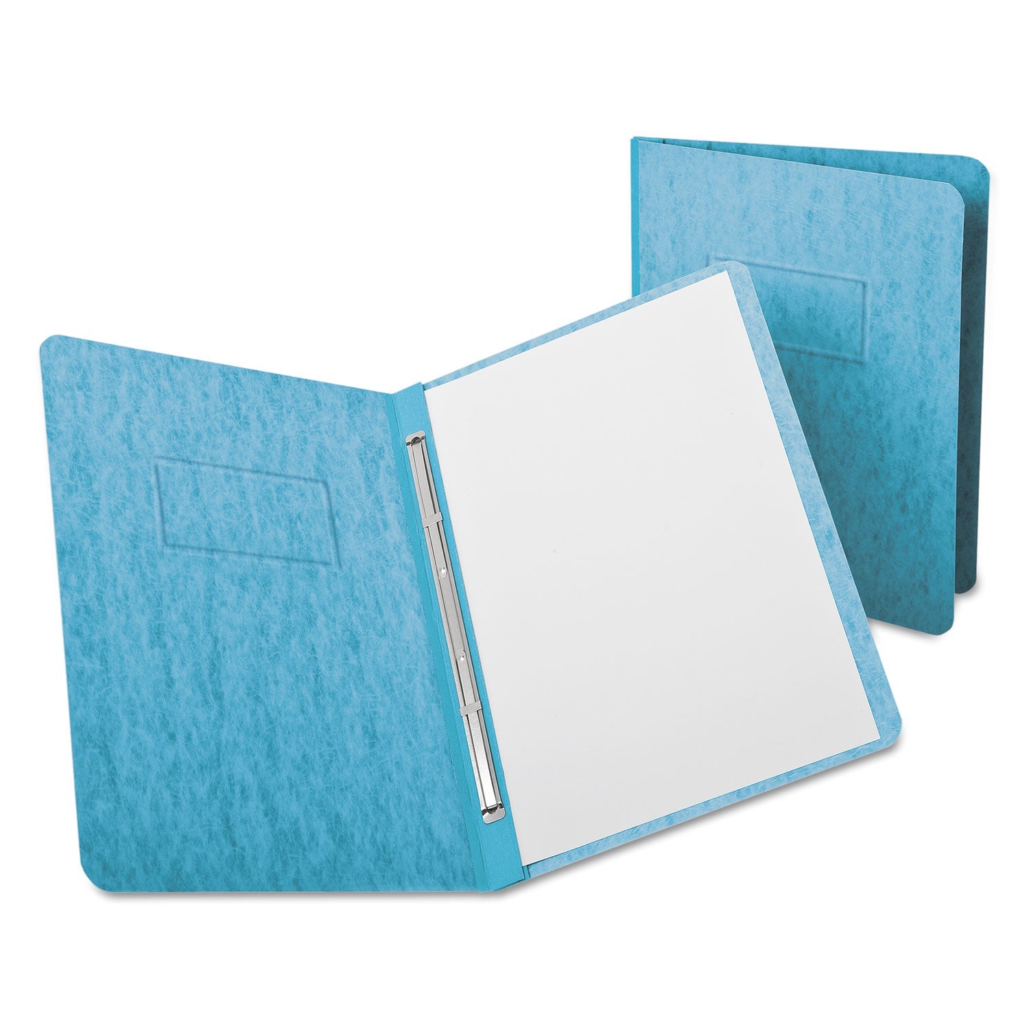 Oxford™ Heavyweight PressGuard and Pressboard Report Cover w/Reinforced Side Hinge, 2-Prong Fastener, 3" Cap, 8.5 x 11,  Light Blue