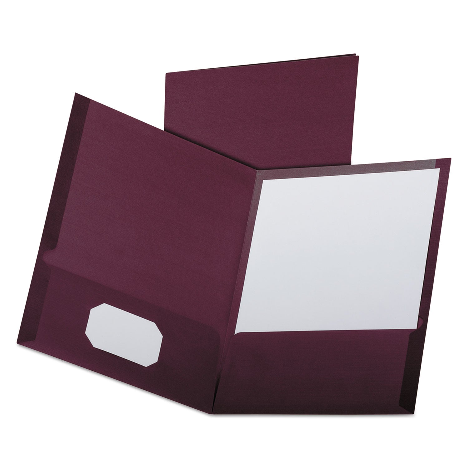 Oxford Linen Twin Pocket Folders | Burgundy 25/Box