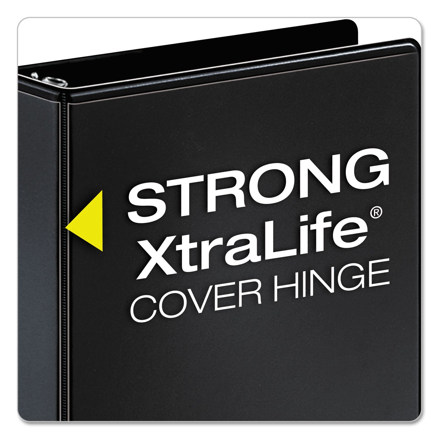 Cardinal® Performer Clearvue Slant-D Ring Binder, 3 Rings, 2" Capacity, 11 X 8.5, Black - Bloom Skins