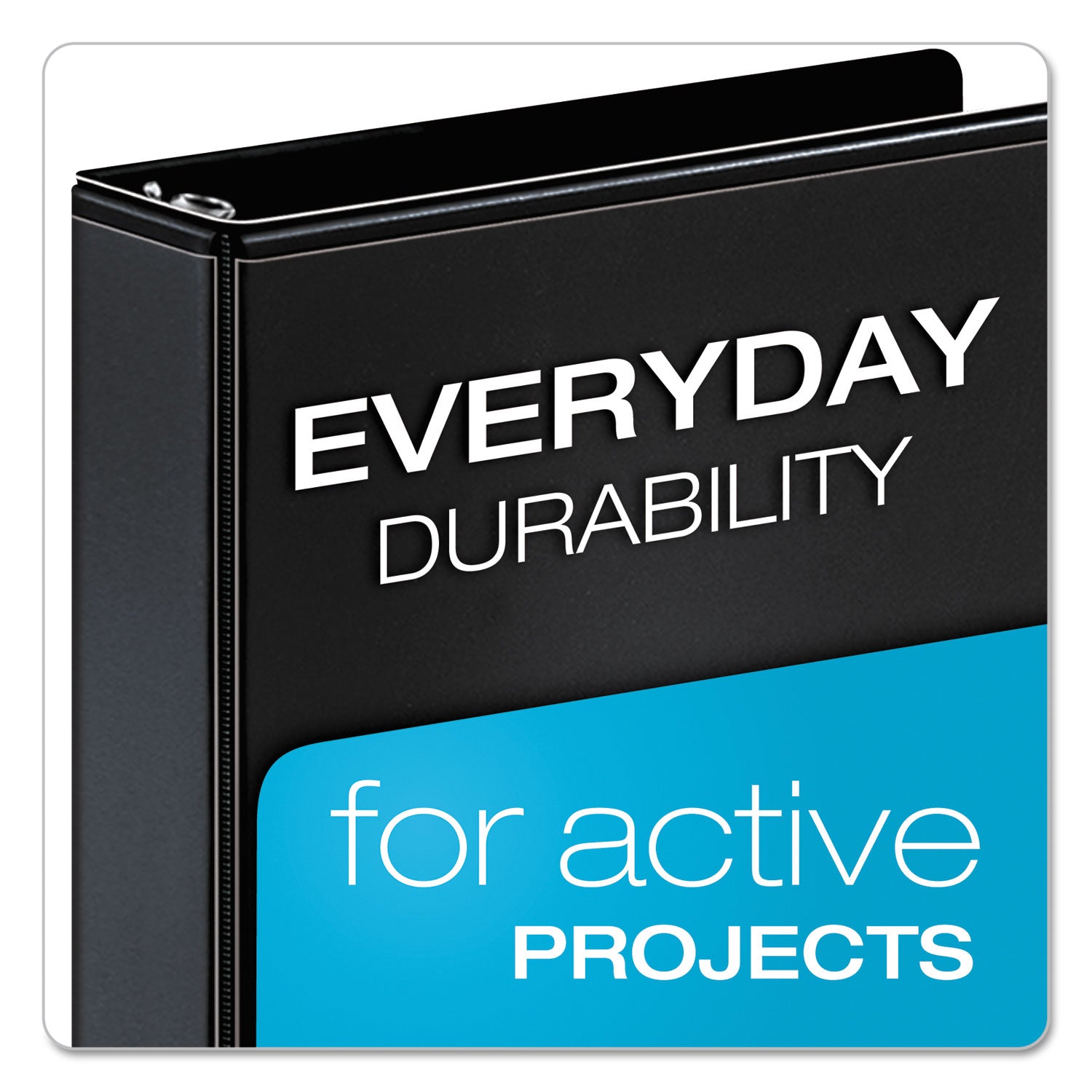 Cardinal® Performer Clearvue Slant-D Ring Binder, 3 Rings, 2" Capacity, 11 X 8.5, Black - Bloom Skins