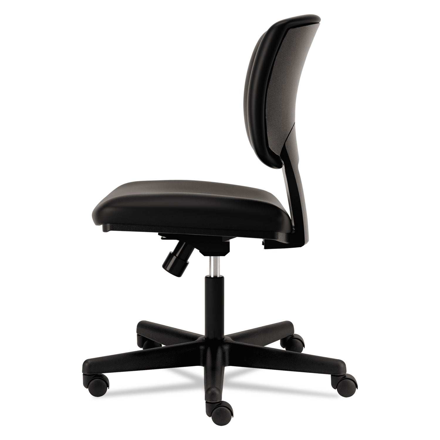 HON® Volt Series Leather Task Chair, Supports Up To 250 Lb, 18" To 22.25" Seat Height, Black