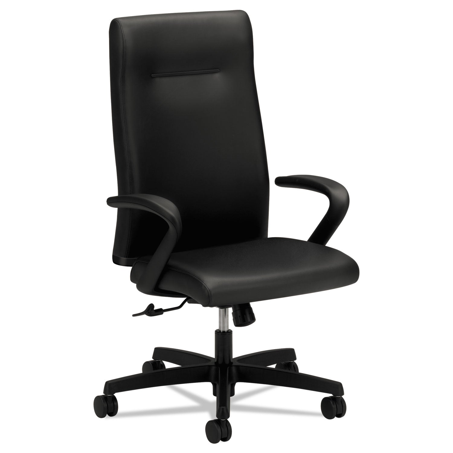 HON® Ignition Series Executive High-Back Chair, Supports Up To 300 Lb, 17.38" To 21.88" Seat Height, Black