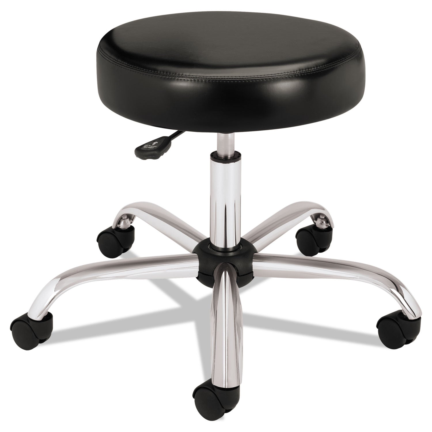 Adjustable Task Stool | Backless, Black