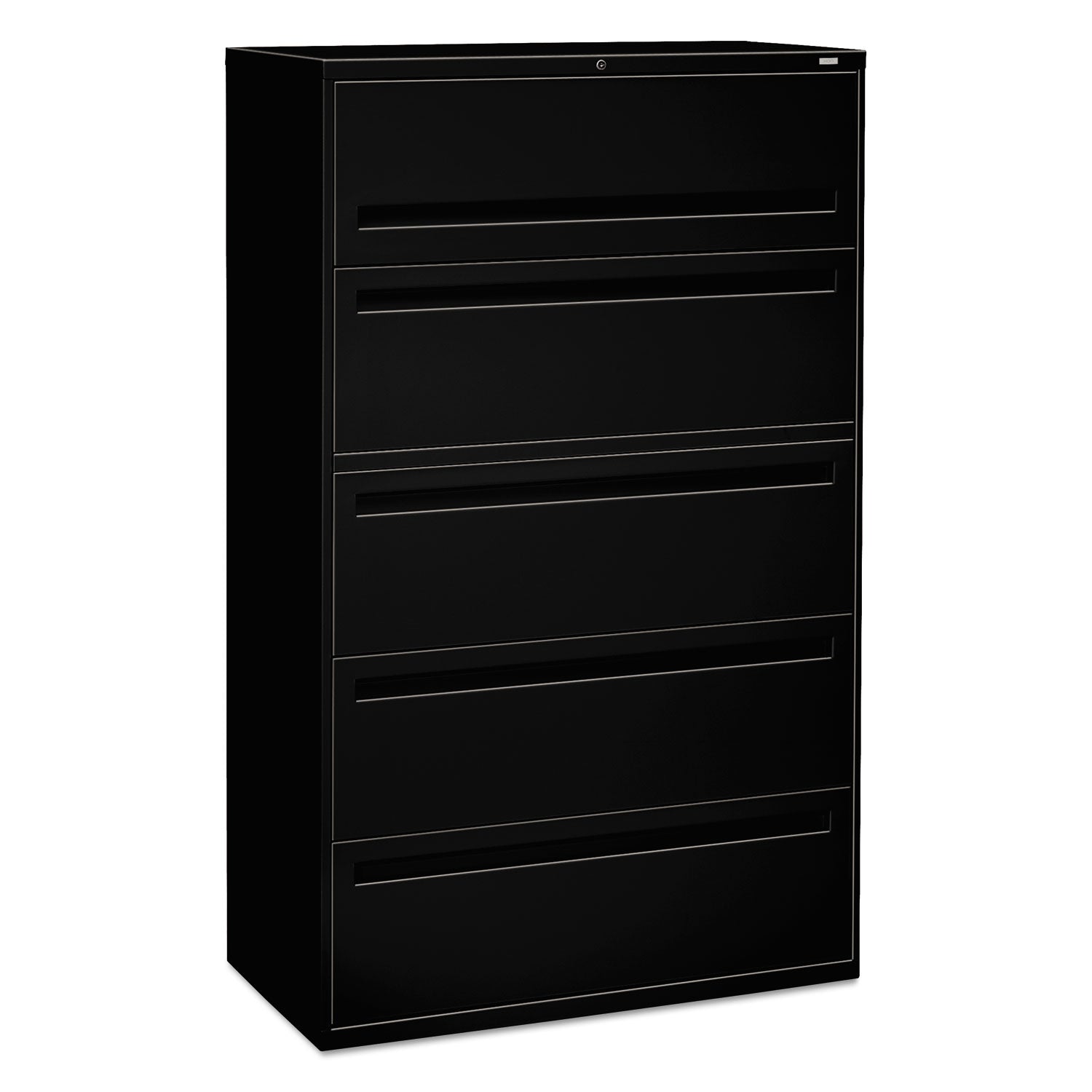 Lateral File with Shelves | HON 4-Drawer, Black