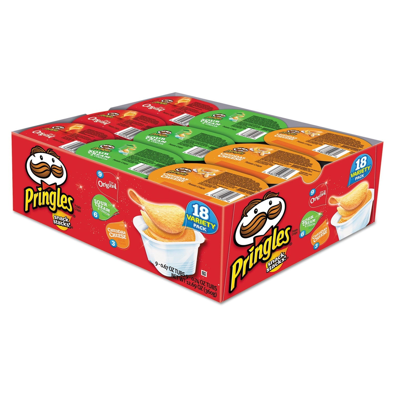 Pringles Potato Chips | Variety Pack 18/Box