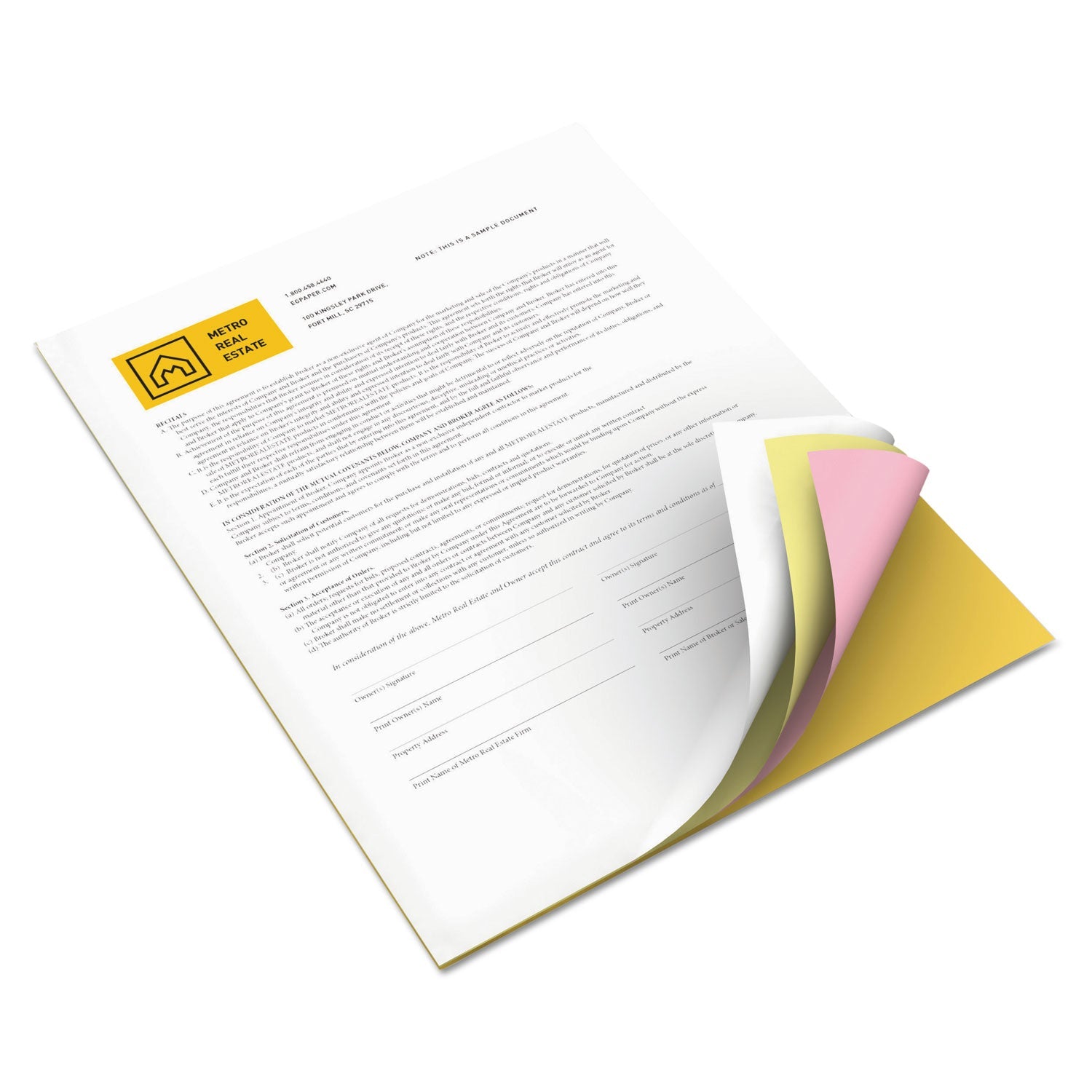 xerox Revolution Carbonless 4-Part Paper