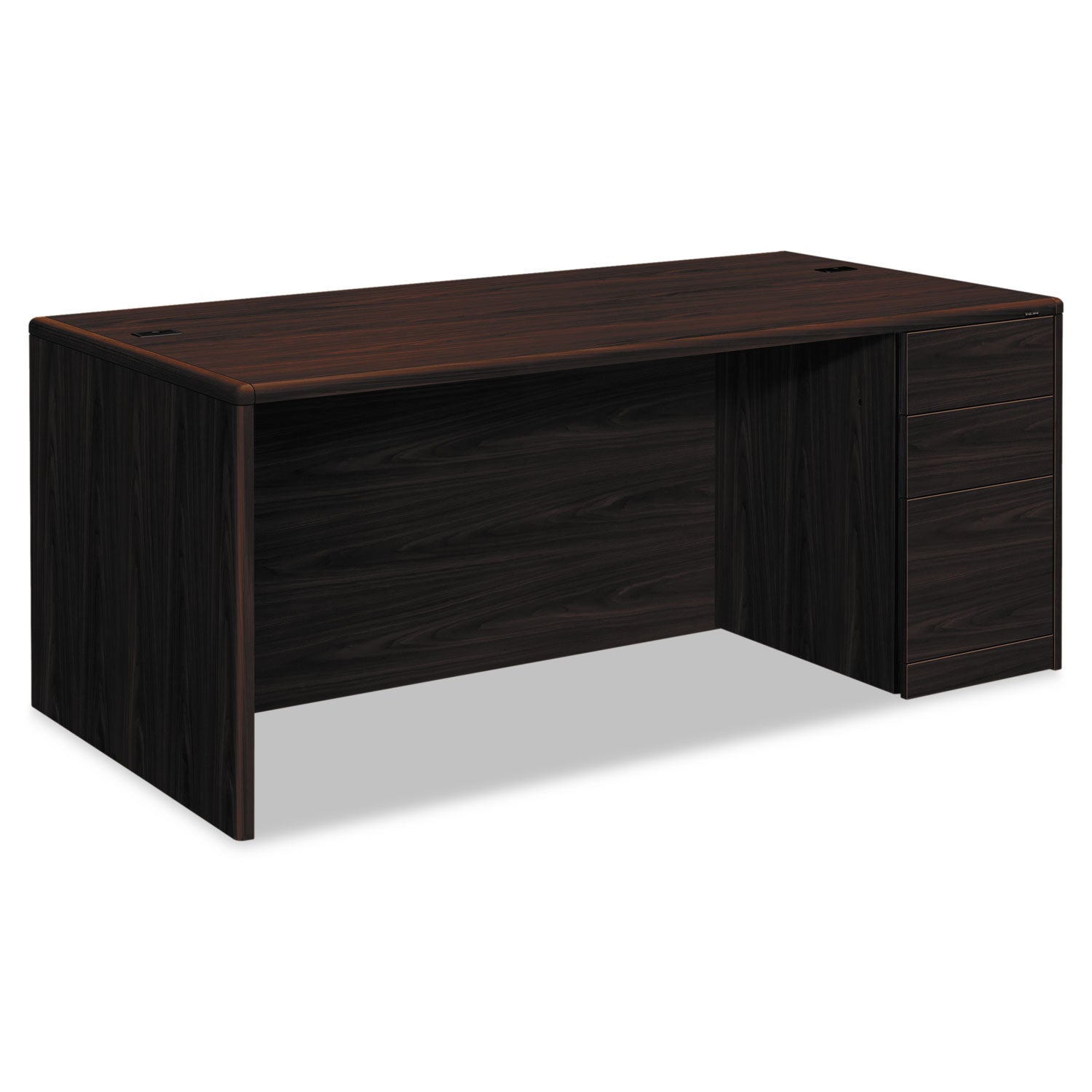 Single Pedestal Desk | HON 10700, 72" Mahogany