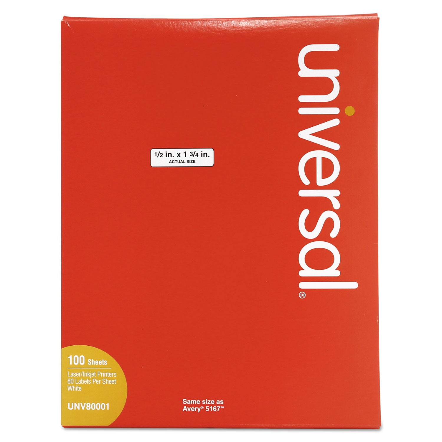 White Address Labels | 0.5x1.75, 8000/Box