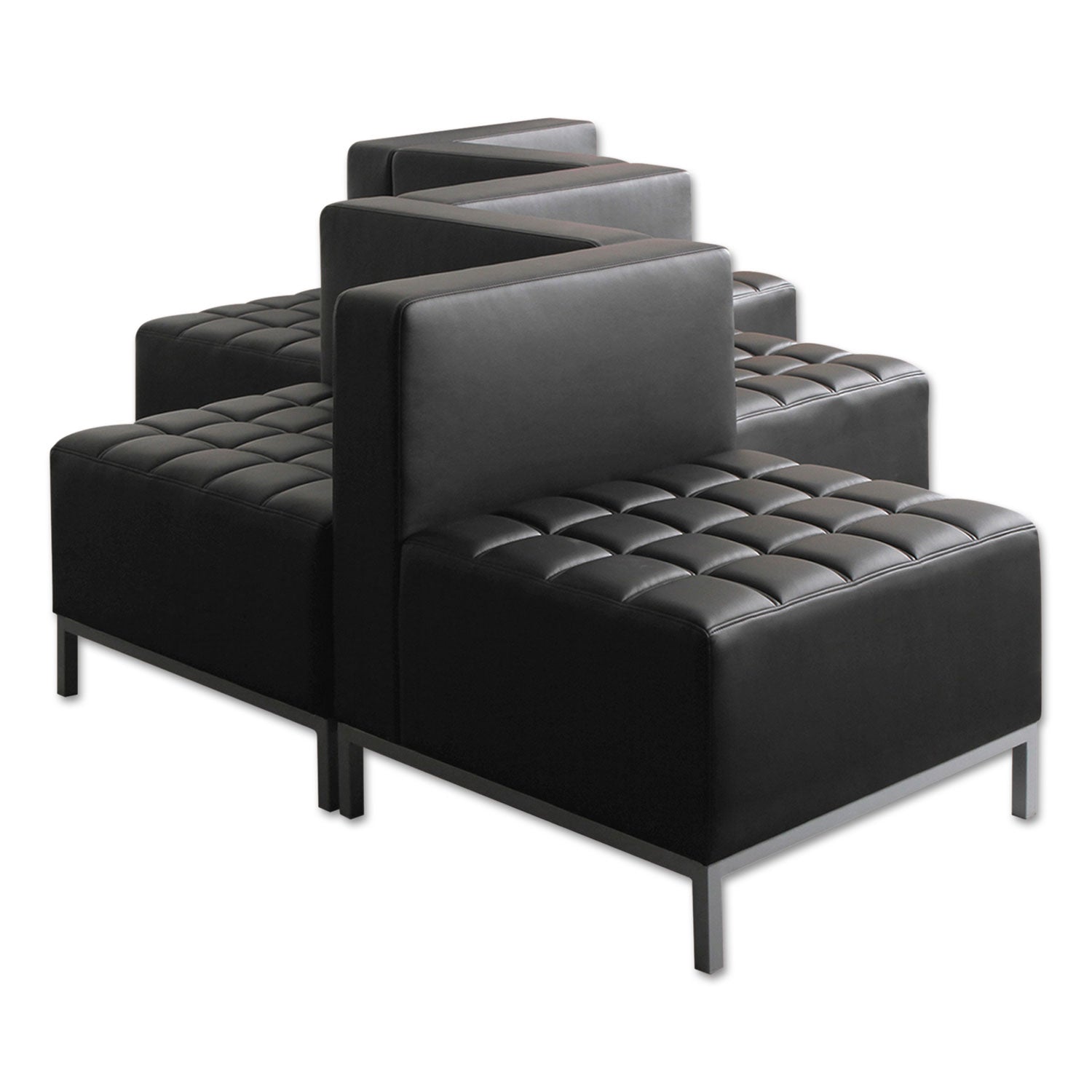 Alera® Alera QUB Series Corner Sectional, 26.38" x 26.38" x 30.5", Black