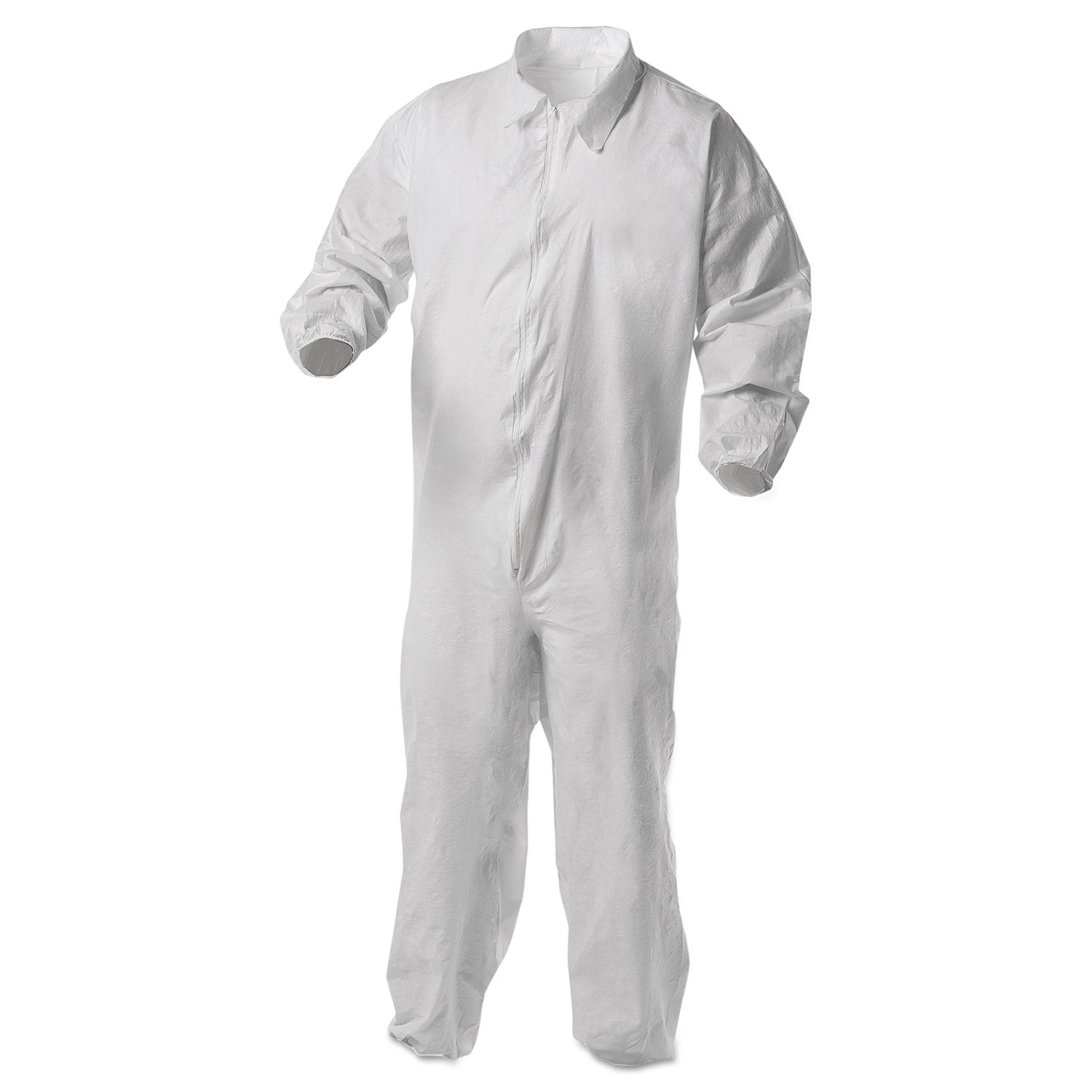 KleenGuard™ A35 Liquid and Particle Protection Coveralls, Zipper Front, Elastic Wrists and Ankles, 2X-Large, White, 25/Carton
