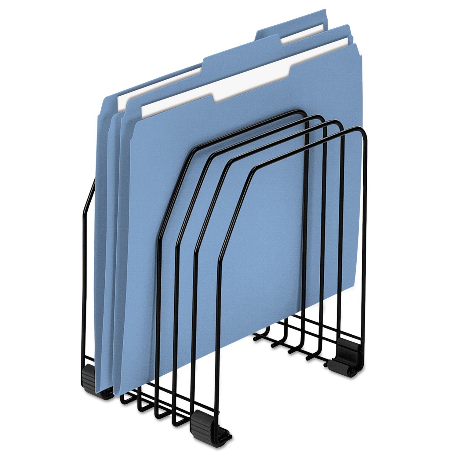 Fellowes® Wire Organizer, 7 Sections, Letter To Legal Size Files, 7.38" X 5.88" X 8.25", Black