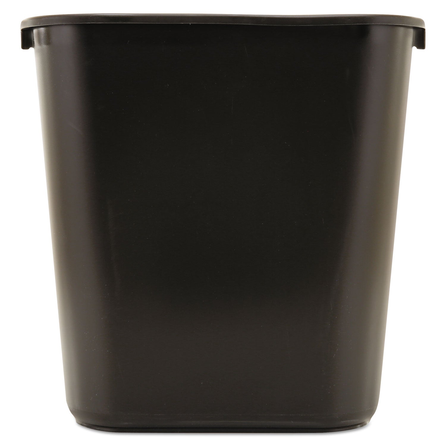 Rubbermaid® Commercial Deskside Plastic Wastebasket, 7 gal, Plastic, Black