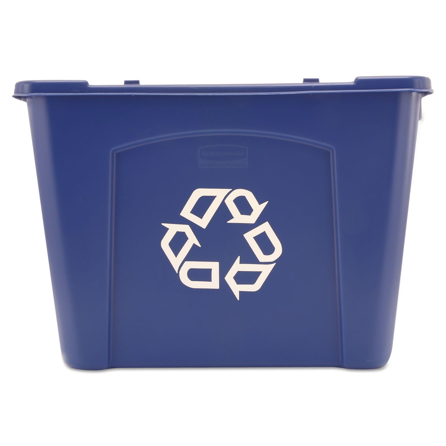 Rubbermaid® Commercial Stacking Recycle Bin, 14 gal, Polyethylene, Blue