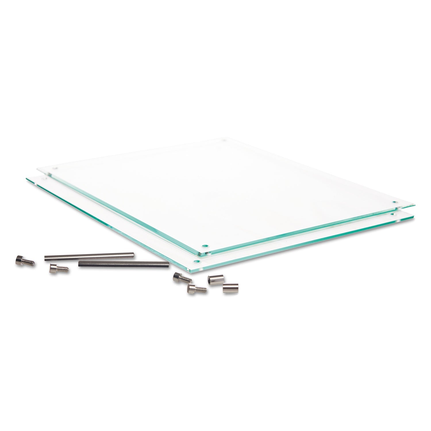 deflecto® Superior Image Beveled Edge Sign Holder, Letter Insert, Clear/green-Tinted Edges