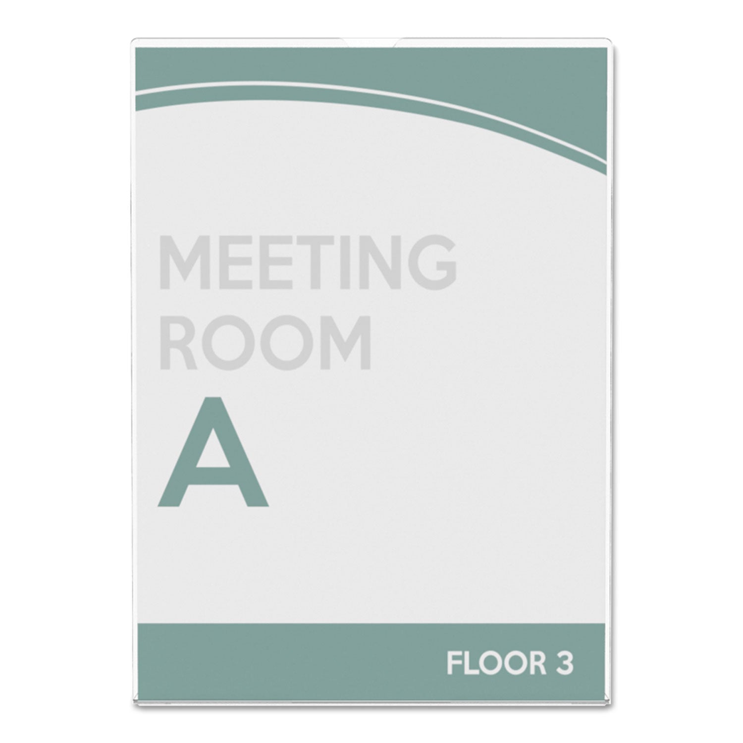 deflecto® Superior Image Slanted Sign Holder, Portrait, 5 X 7 Insert, Clear