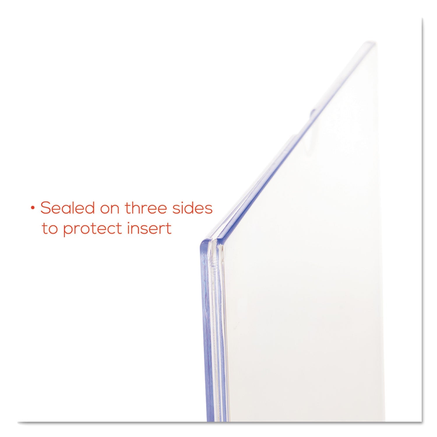 deflecto® Superior Image Cubicle Sign Holder, 8.5 x 11 Insert, Clear