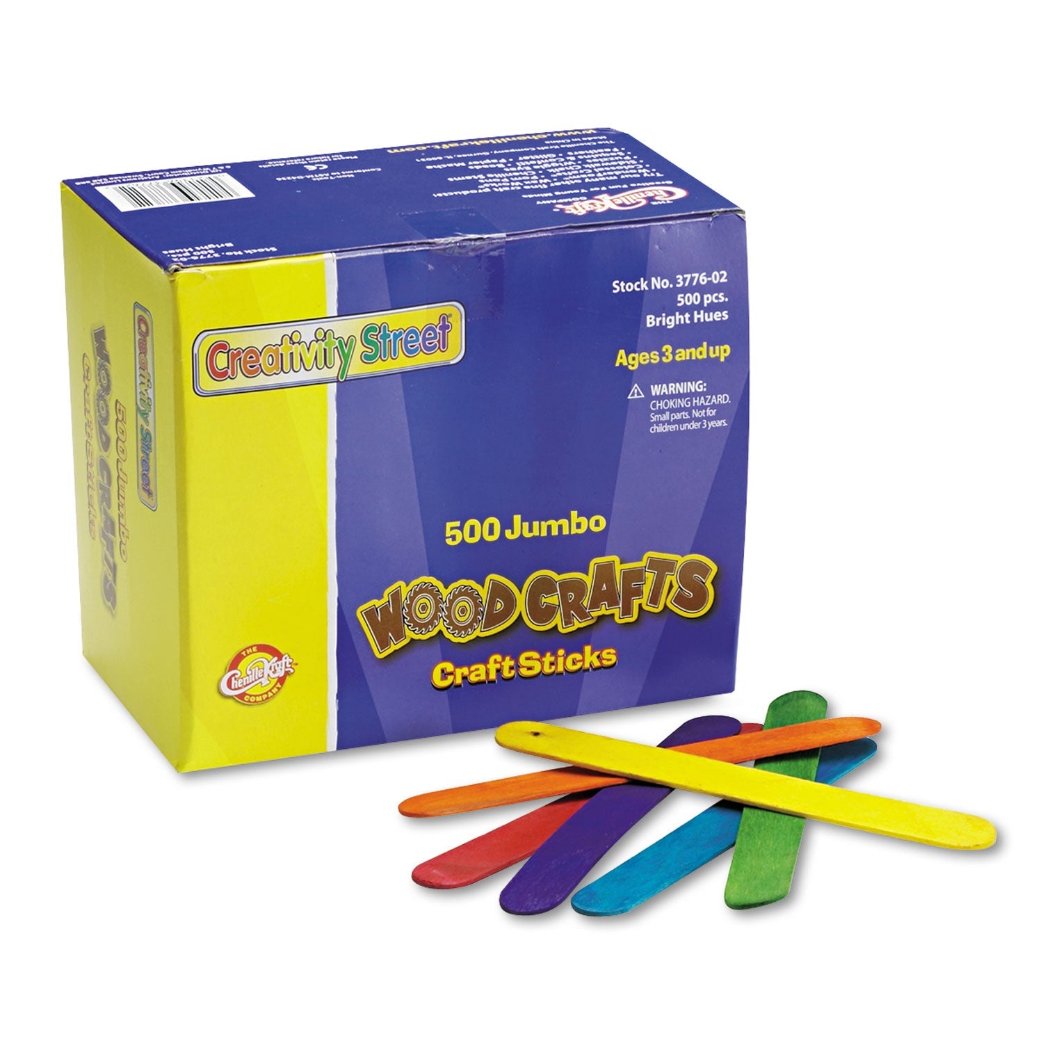 Colored Wood Craft Sticks | 6" | 500-Pack
