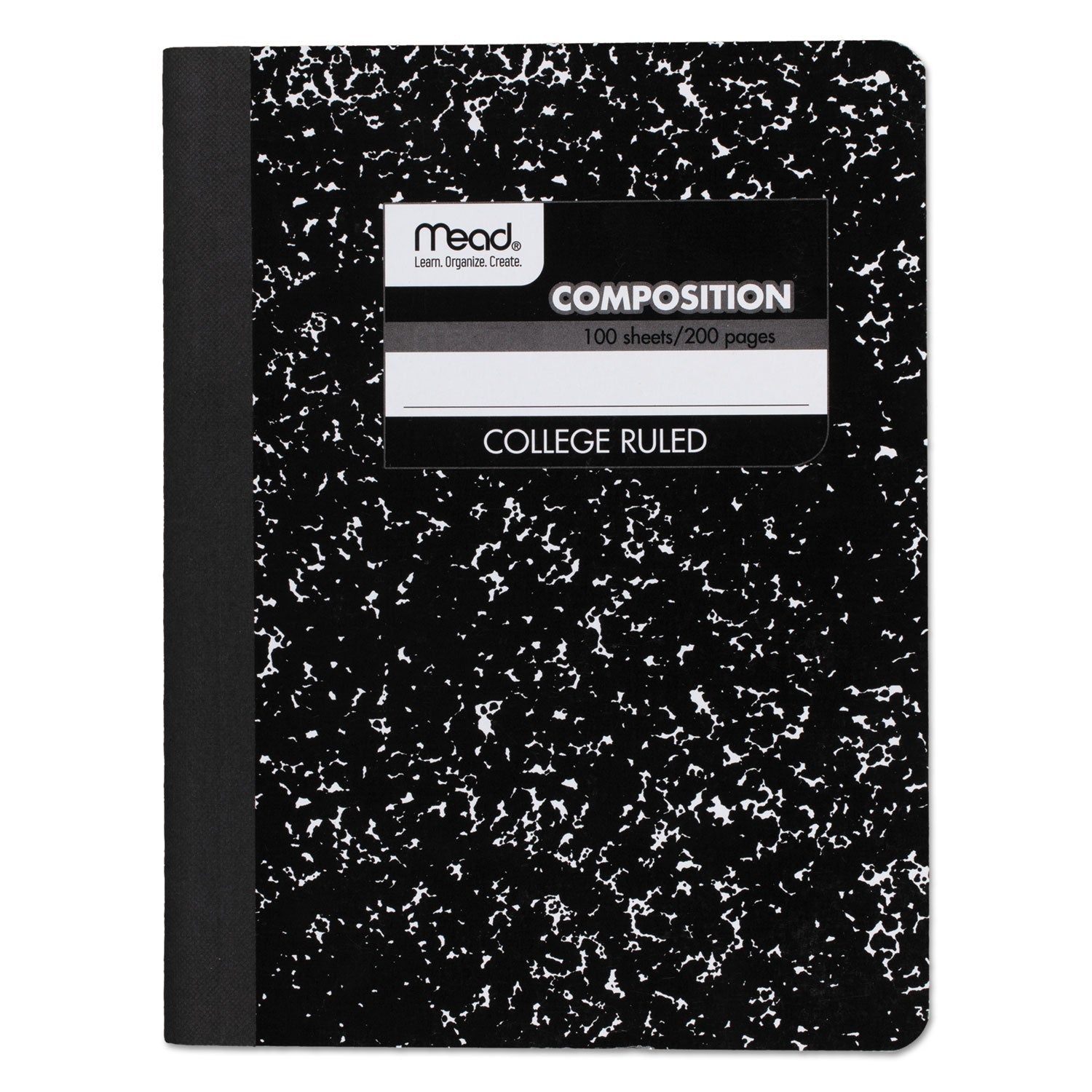 Mead® Square Deal Composition Book, Medium/College Rule, Black Cover, (100) 9.75 x 7.5 Sheets