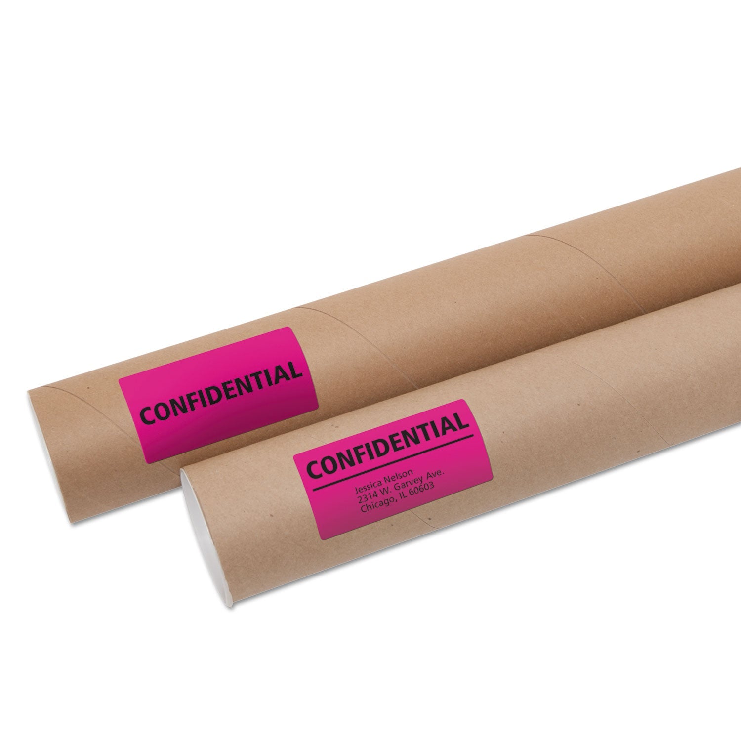 Avery® High-Visibility Permanent Laser Id Labels, 2 X 4, Neon Magenta, 1000/box