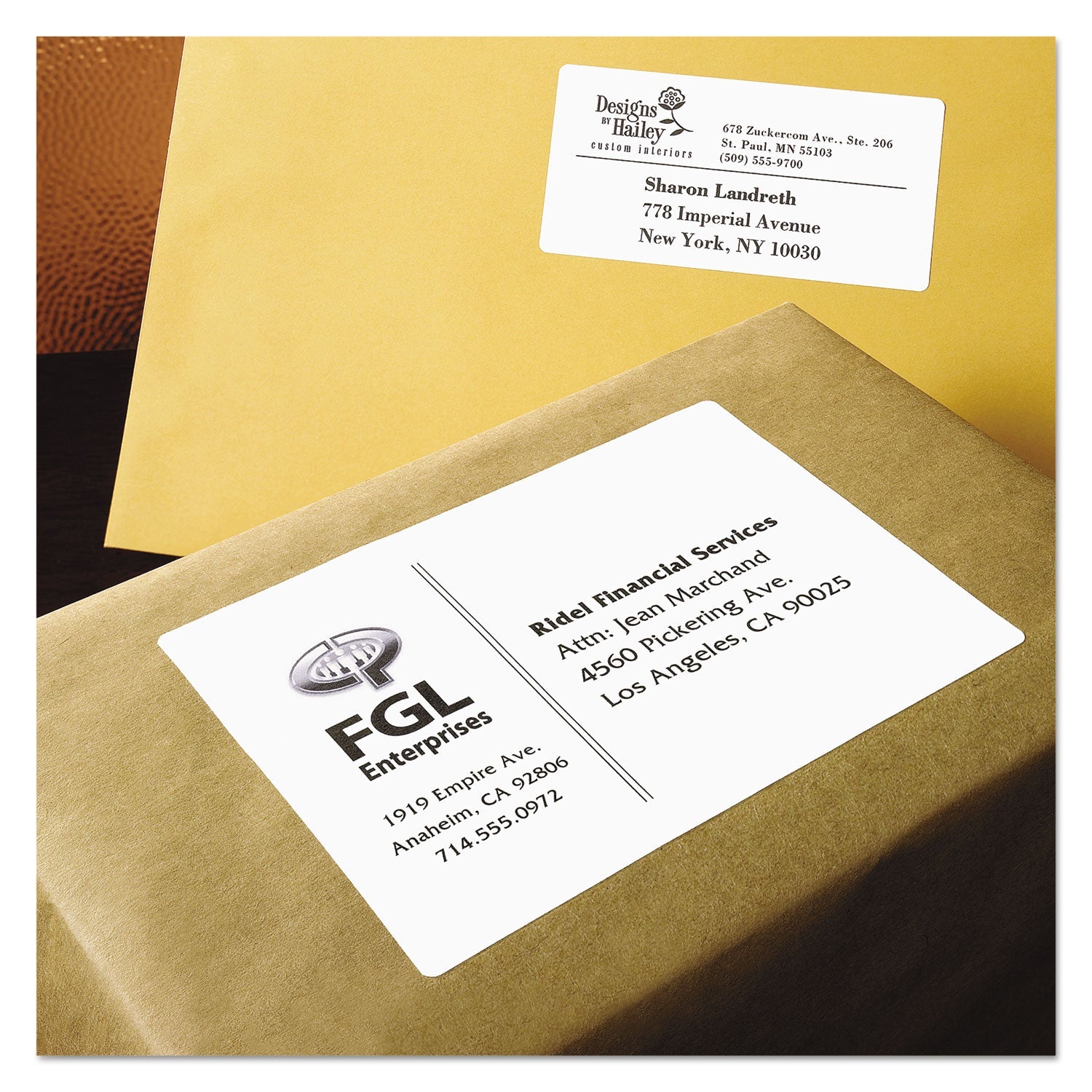Avery® Shipping Labels W/ Trueblock Technology, Laser Printers, 3.5 X 5, White, 4/sheet, 100 Sheets/box