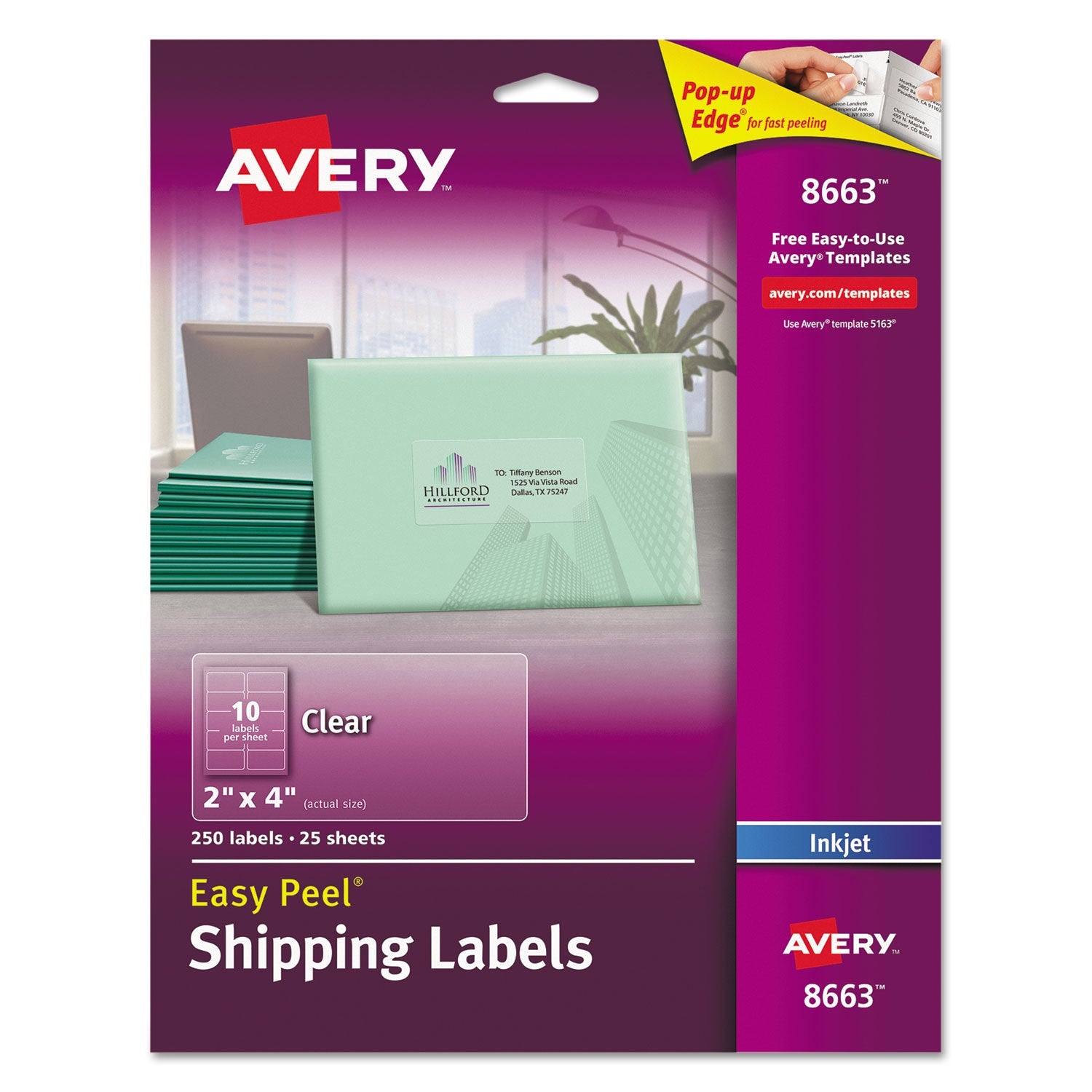 Matte Clear Mailing Labels | Inkjet | 2x4