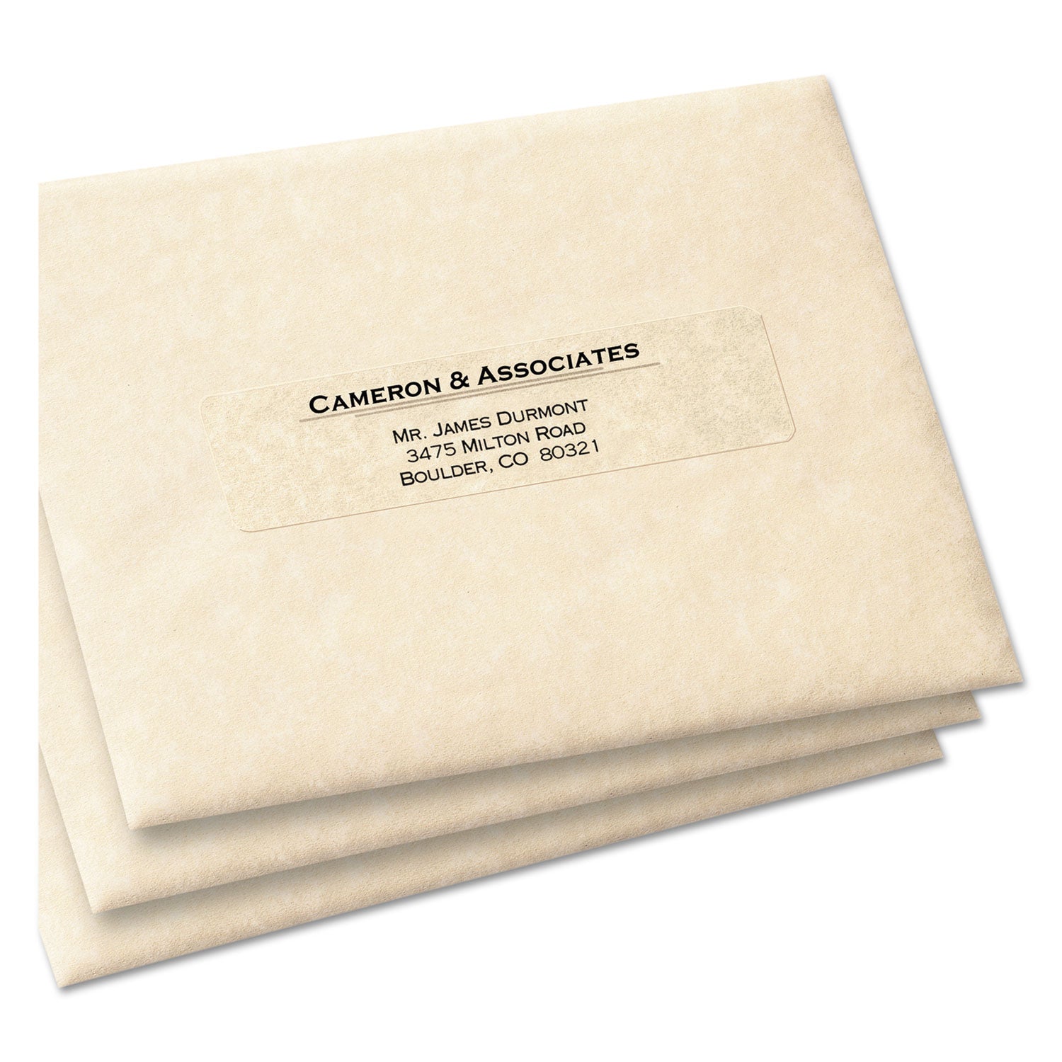Avery® Matte Clear Easy Peel Mailing Labels W/ Sure Feed Technology, Laser Printers, 1 X 4, Clear, 20/sheet, 50 Sheets/box