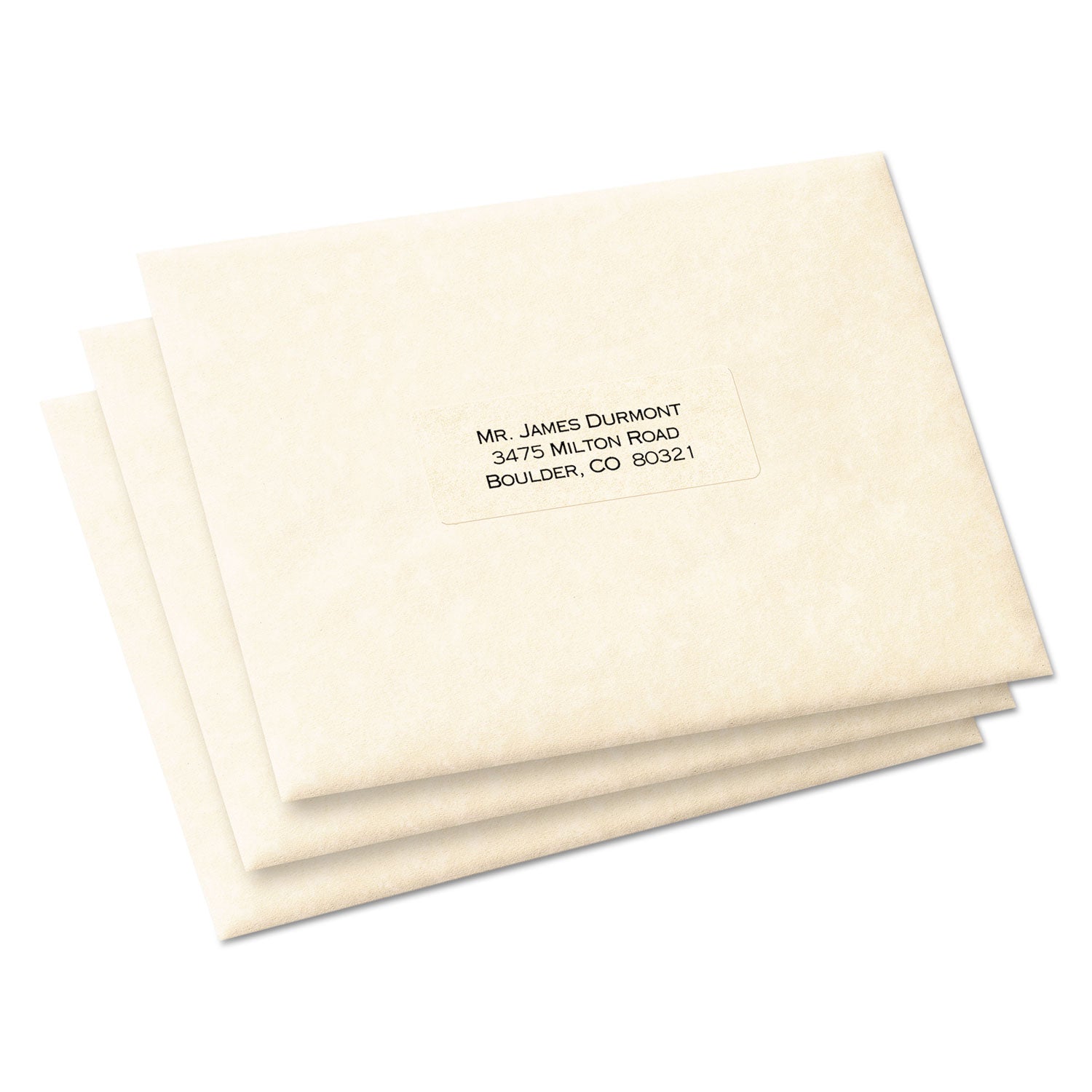 Avery® Matte Clear Easy Peel Mailing Labels W/ Sure Feed Technology, Laser Printers, 1 X 2.63, Clear, 30/sheet, 10 Sheets/pack