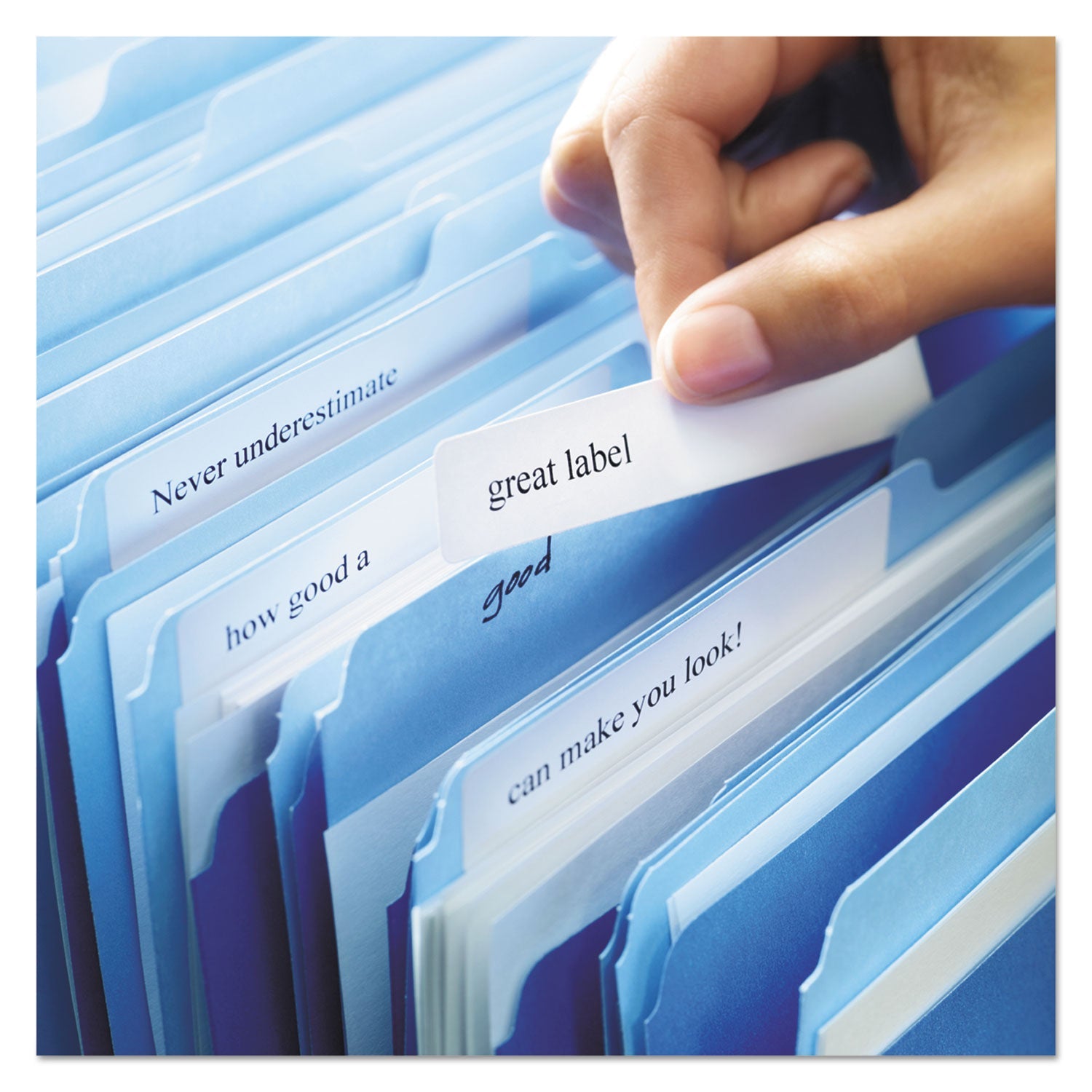Avery® Permanent Trueblock File Folder Labels With Sure Feed Technology, 0.66 X 3.44, White, 30/sheet, 50 Sheets/box