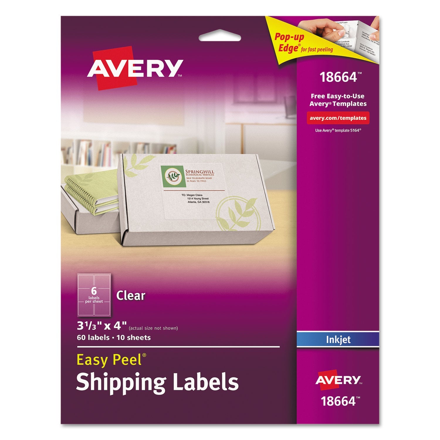 Matte Clear Mailing Labels | 3.33x4 Inkjet