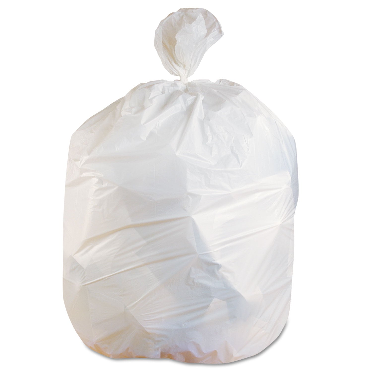 Heritage Linear Low-Density Can Liners, 60 gal, 0.75 mil, 38" x 58", White, 100/Carton