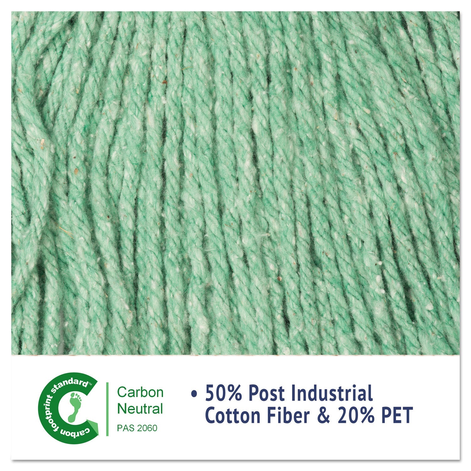 Boardwalk® Super Loop Wet Mop Head, Cotton/synthetic Fiber, 5" Headband, Medium Size, Green