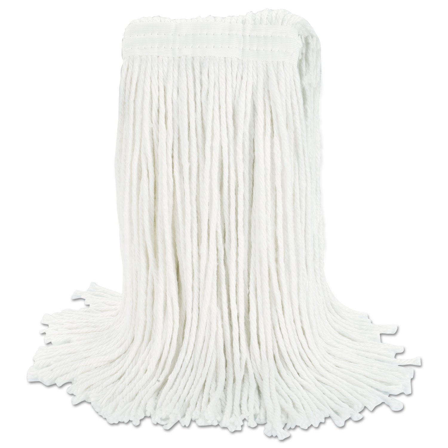 Boardwalk® Cut-End Wet Mop Head, Rayon, No. 24, White